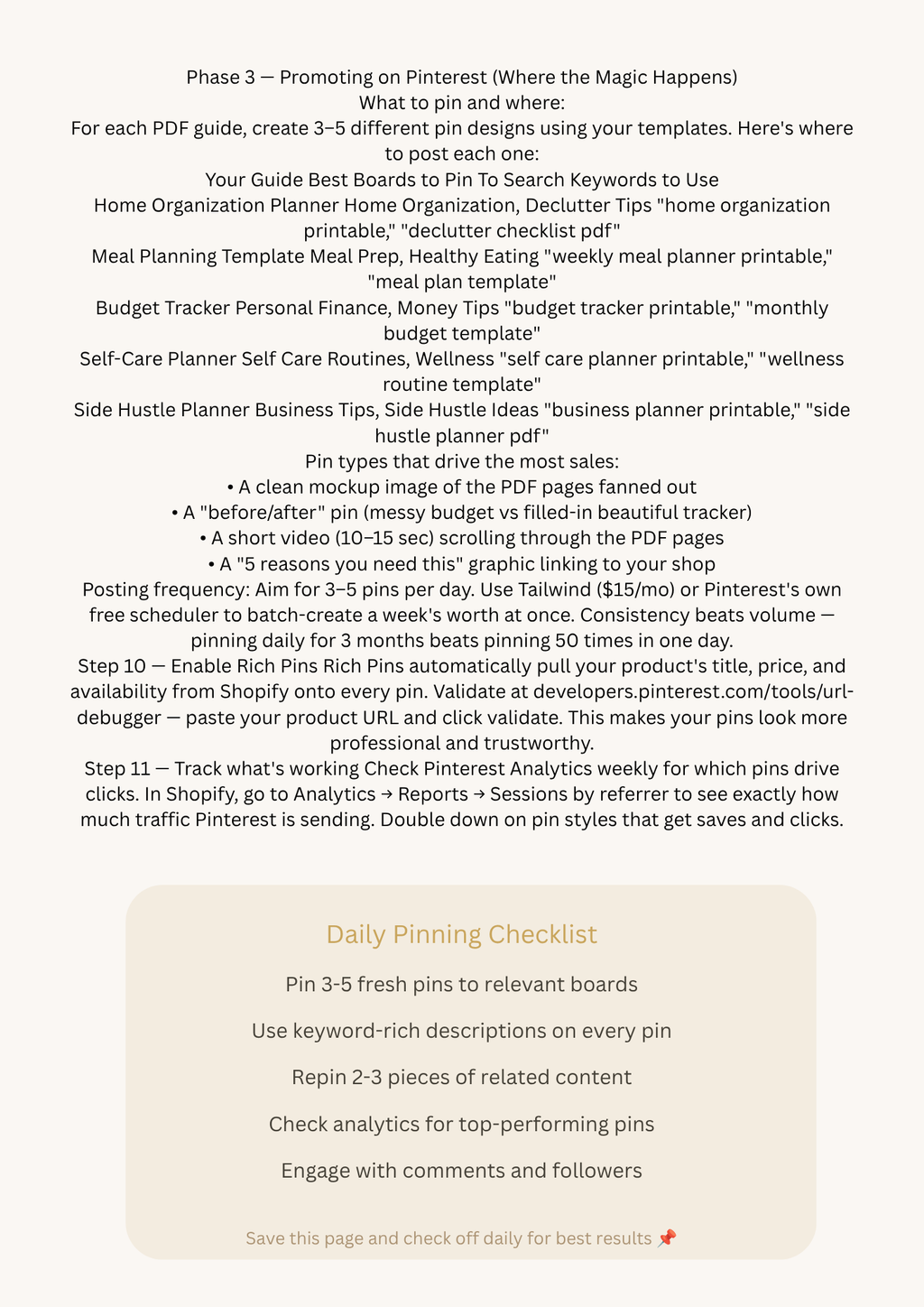 PDF Guide: "From Pins to Profit: Build Your Brand with Pinterest and Shopify." Total Roadmap