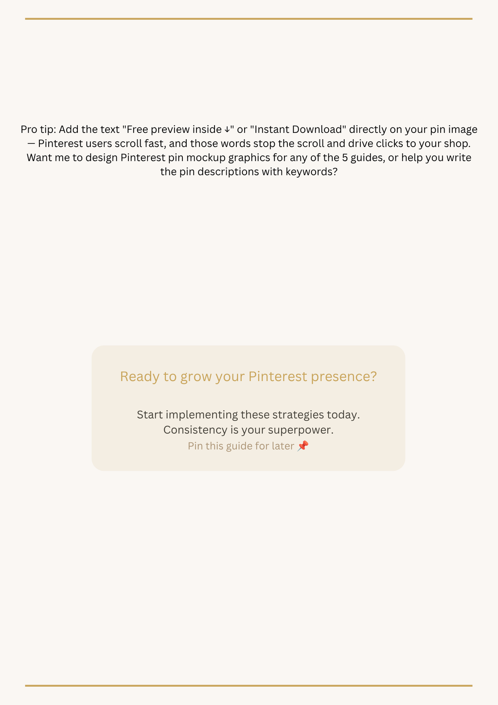 PDF Guide: "From Pins to Profit: Build Your Brand with Pinterest and Shopify." Total Roadmap