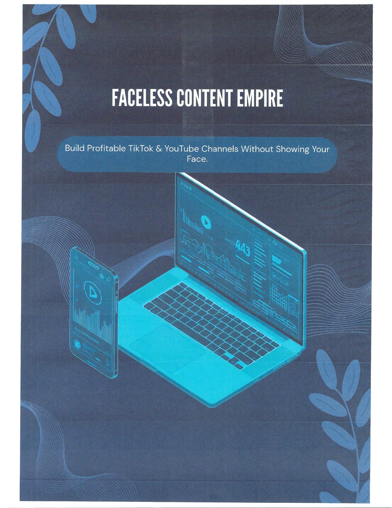 Digital Guide: Faceless Content Empire: "The Ultimate Guide for TikTok & YouTube Creators"