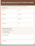 Template: Home Organization & Decluttering Planner