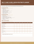 Template: Self-Care & Wellness Routine Planner